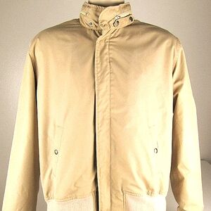 Hardy Amies London Jacke Large Vintage Brown Café Clicker Hood Snaps & Zip